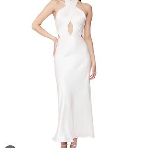 Satin halter dress